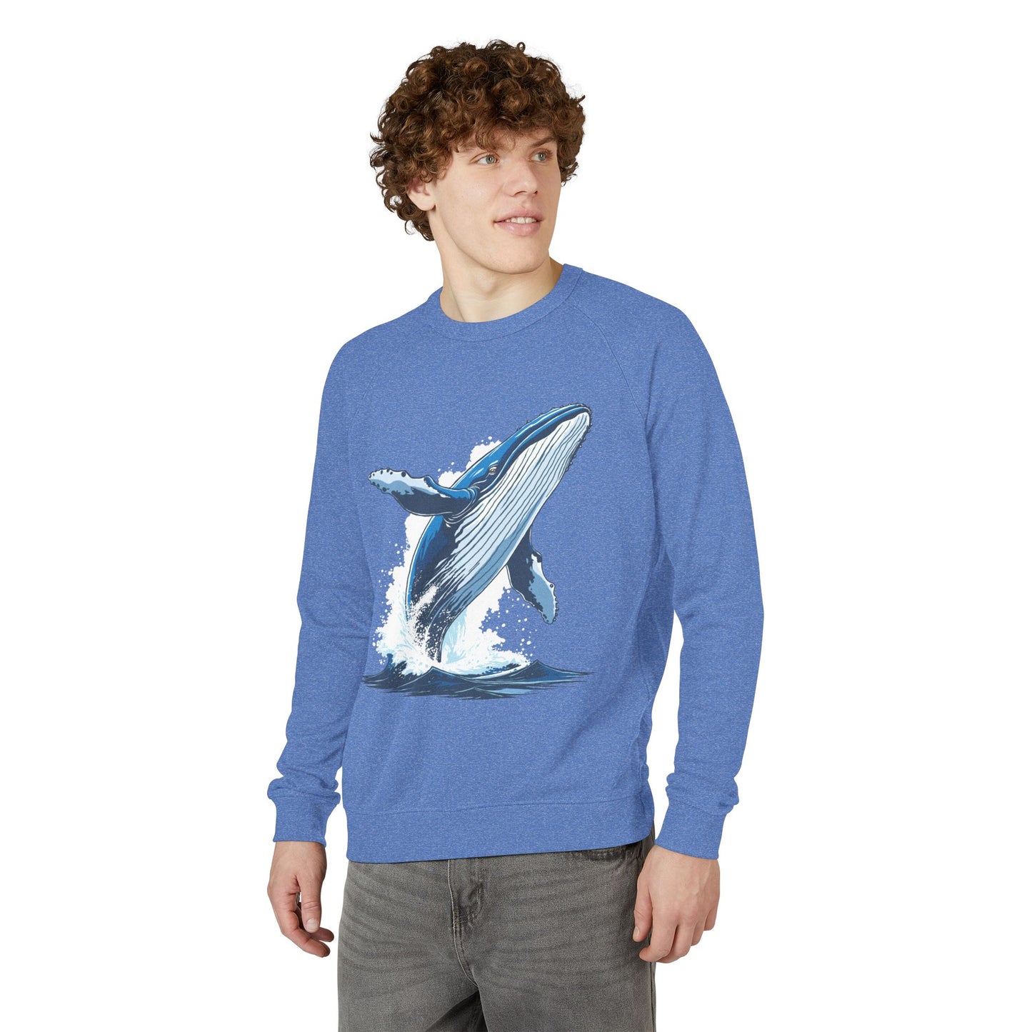 Humpback Whale - French Terry Raglan Crewneck