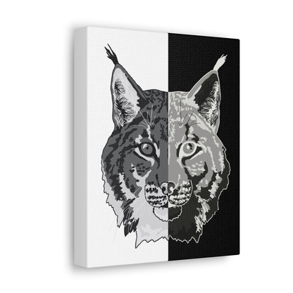 Lynx Black & White Portrait Canvas