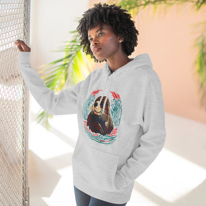 Sea Otter Icon - Fleece Hoodie