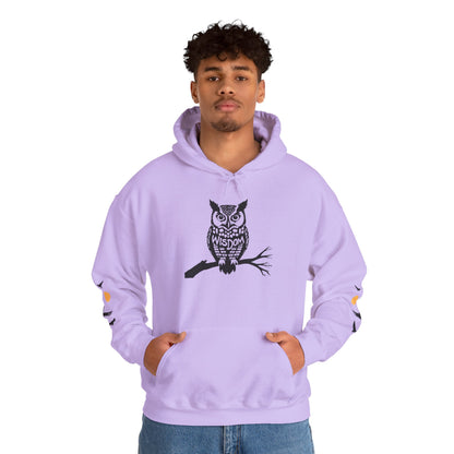 Hand-drawn 'Wisdom' word art hoodie inspired by Alaska Native design traditions — styled product photo