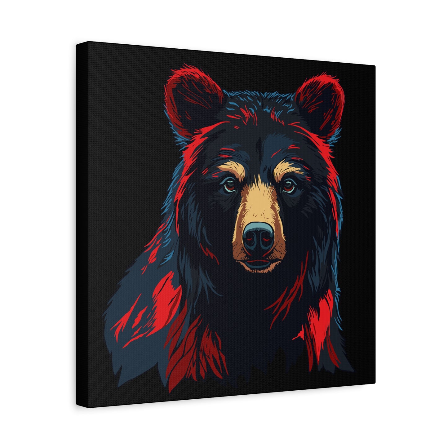 Black Bear Icon Canvas