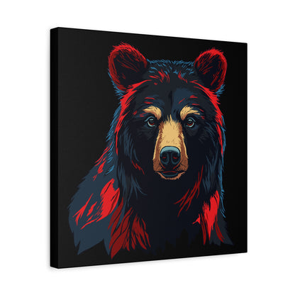 Black Bear Icon Canvas