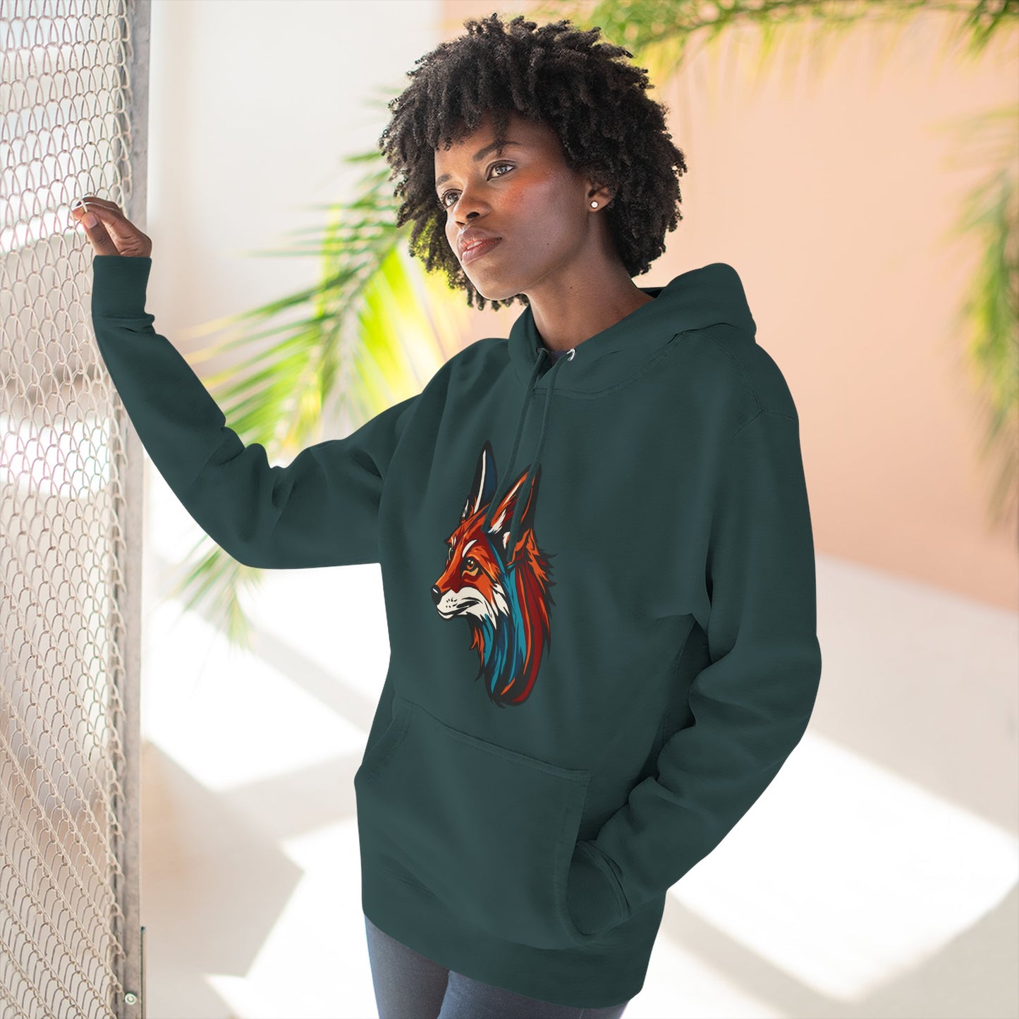 Red Fox Icon - Fleece Hoodie