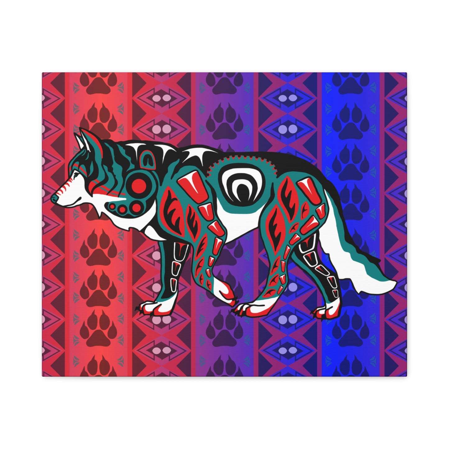 Walking Wolf Canvas