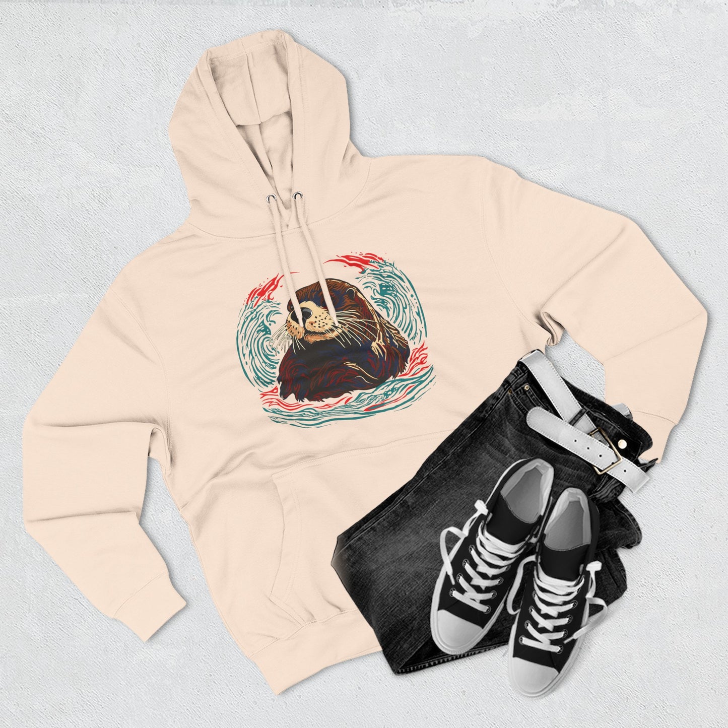 Sea Otter Icon - Fleece Hoodie