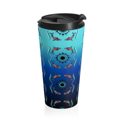 Killer Whale Wallpaper Stainless Steel Travel Mug