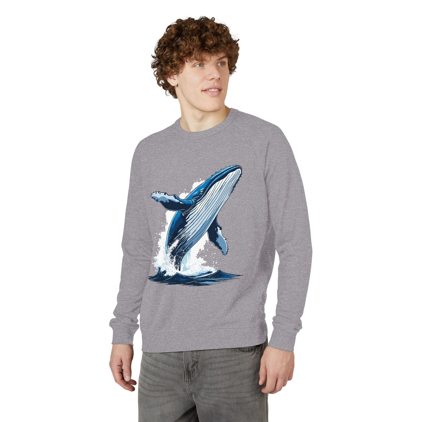 Humpback Whale - French Terry Raglan Crewneck