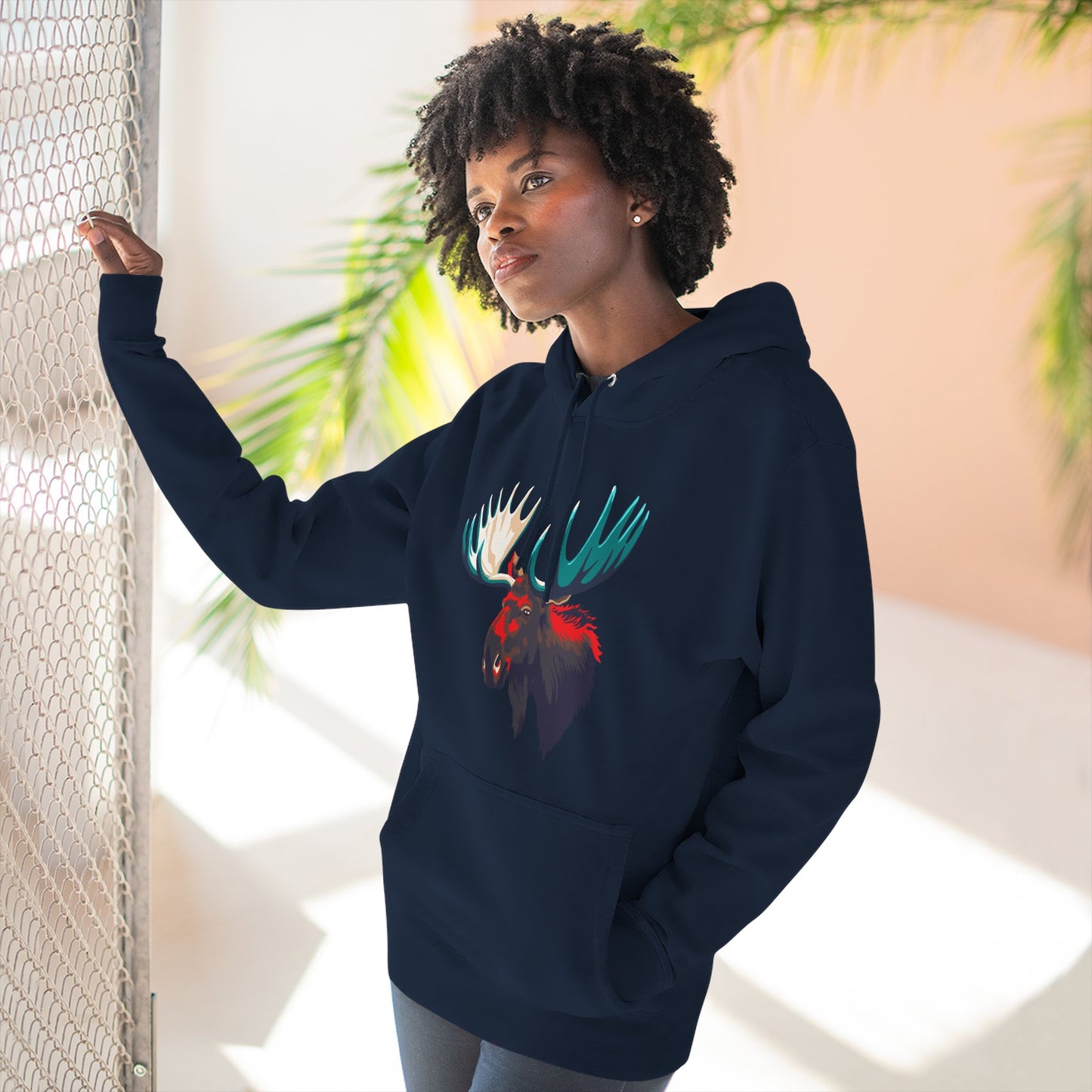 Moose Icon - Fleece Hoodie