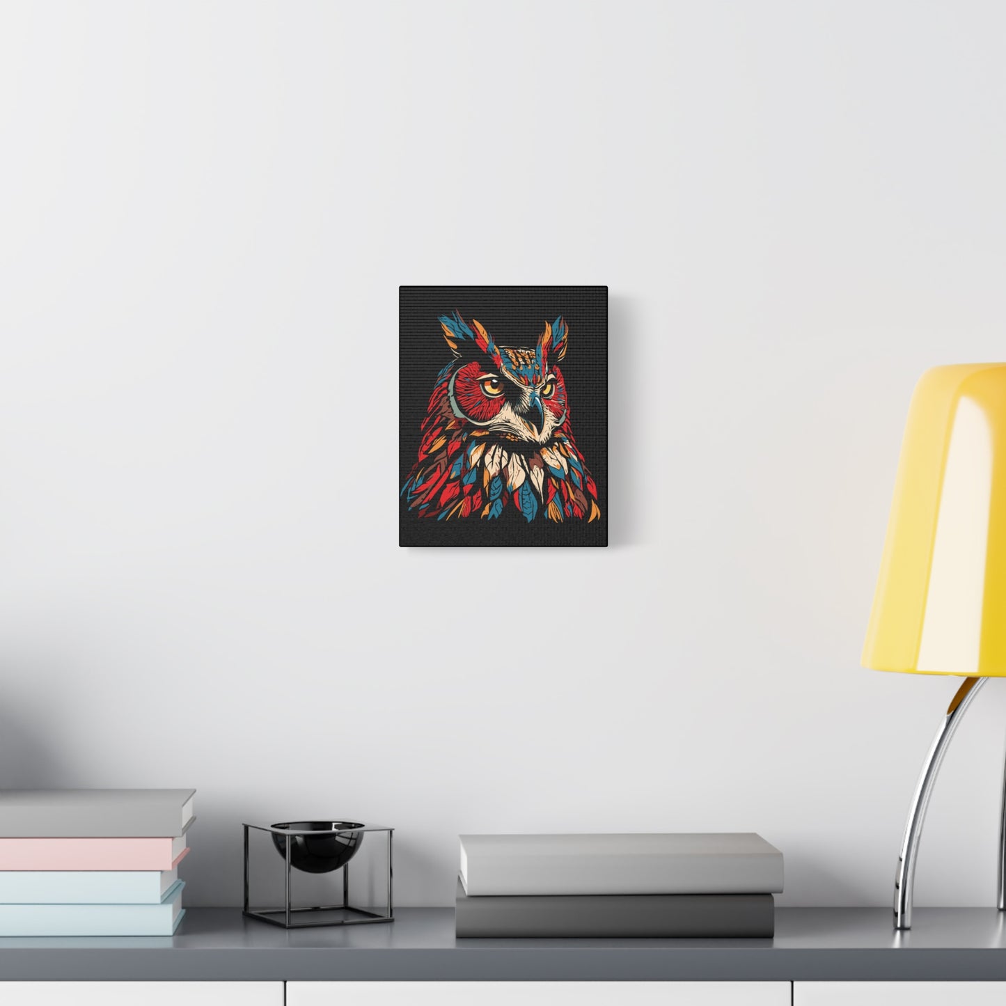Great Horned Owl Icon Canvas