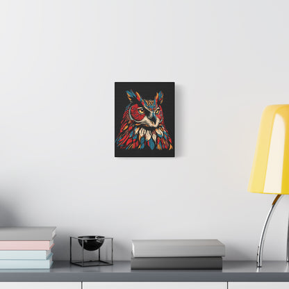Great Horned Owl Icon Canvas