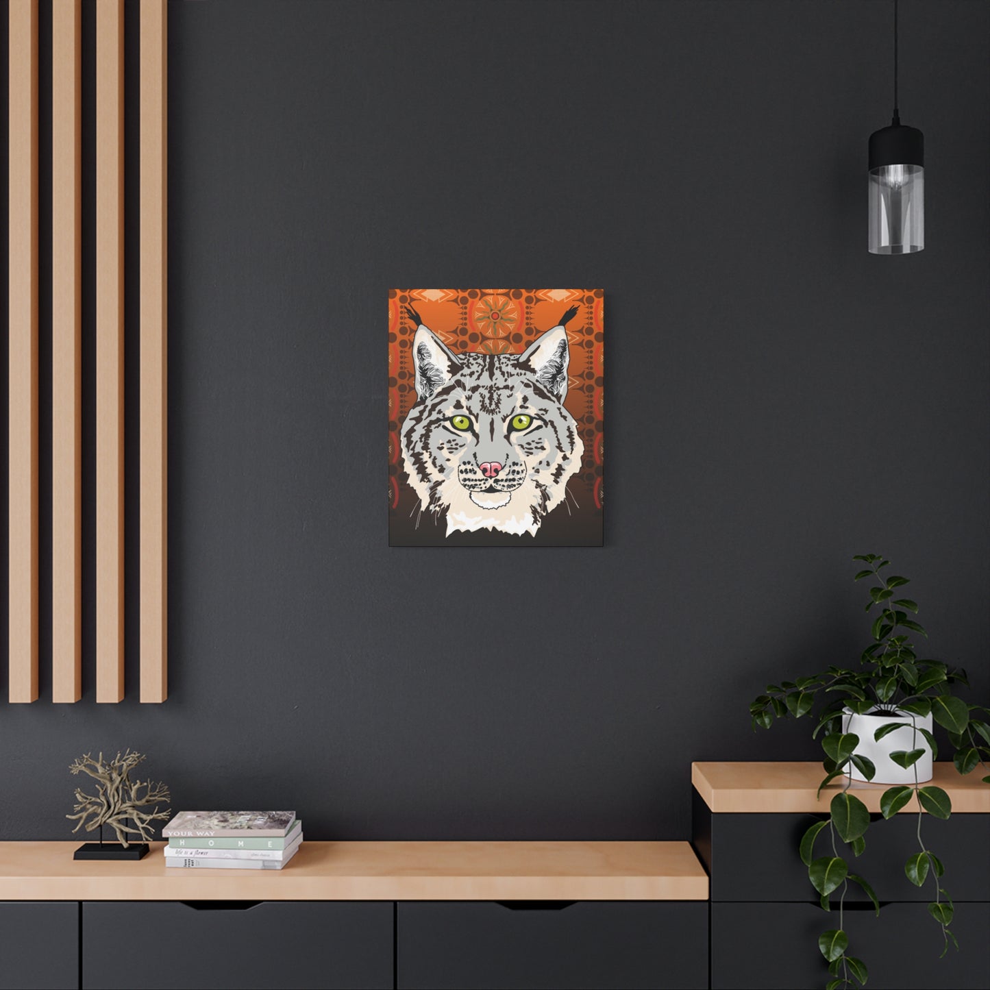 Lynx Portrait (gray) Canvas