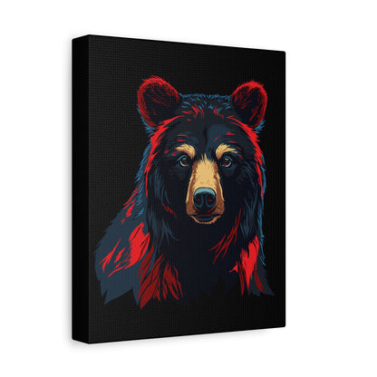 Black Bear Icon Canvas