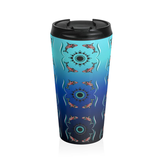 Killer Whale Wallpaper Stainless Steel Travel Mug