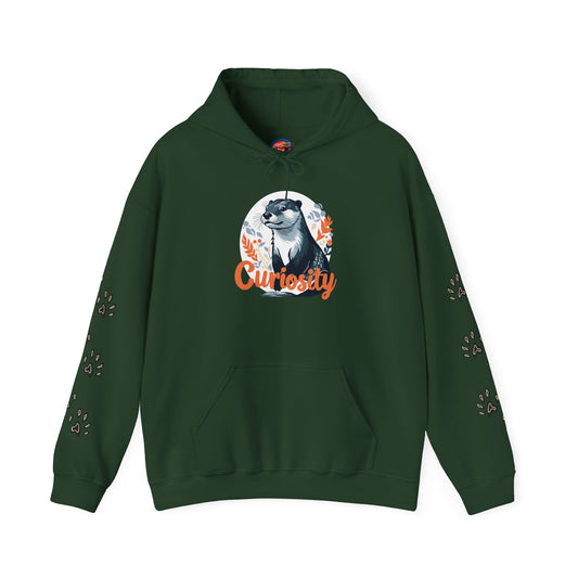 Hand-drawn curiosity hoodie — original wildlife art by Kayanna Healy at Neo Native