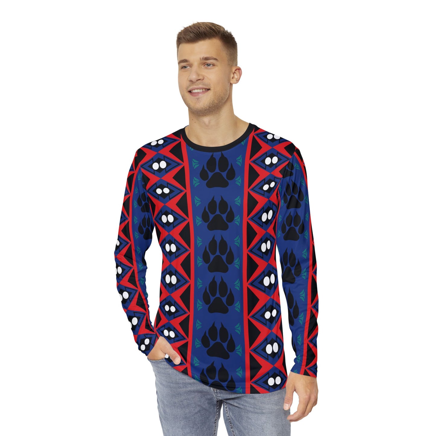 Wolf Tracks Pattern Long-Sleeve