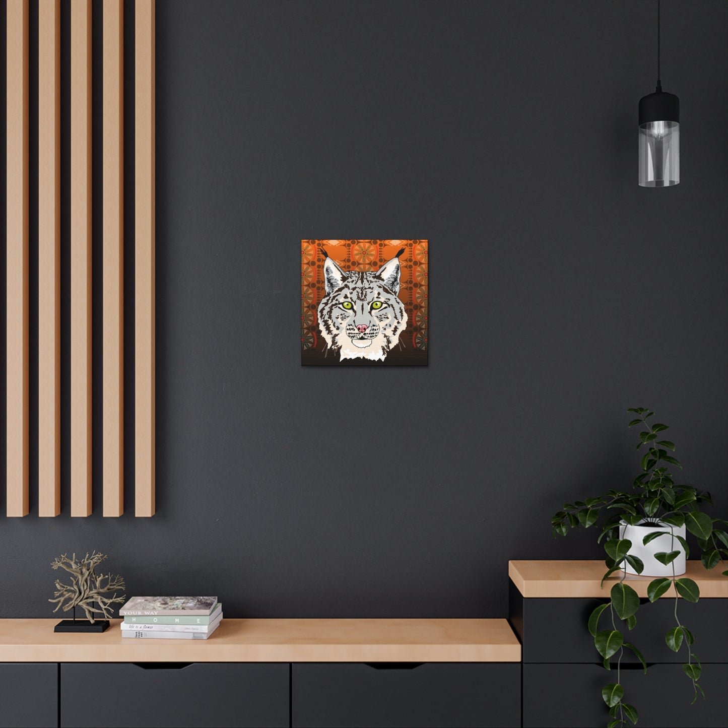 Lynx Portrait (gray) Canvas