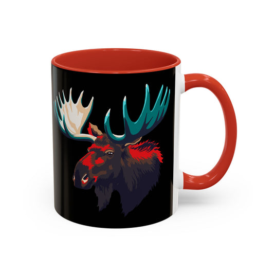 Hand-drawn moose icon mug — original wildlife art by Kayanna Healy at Neo Native