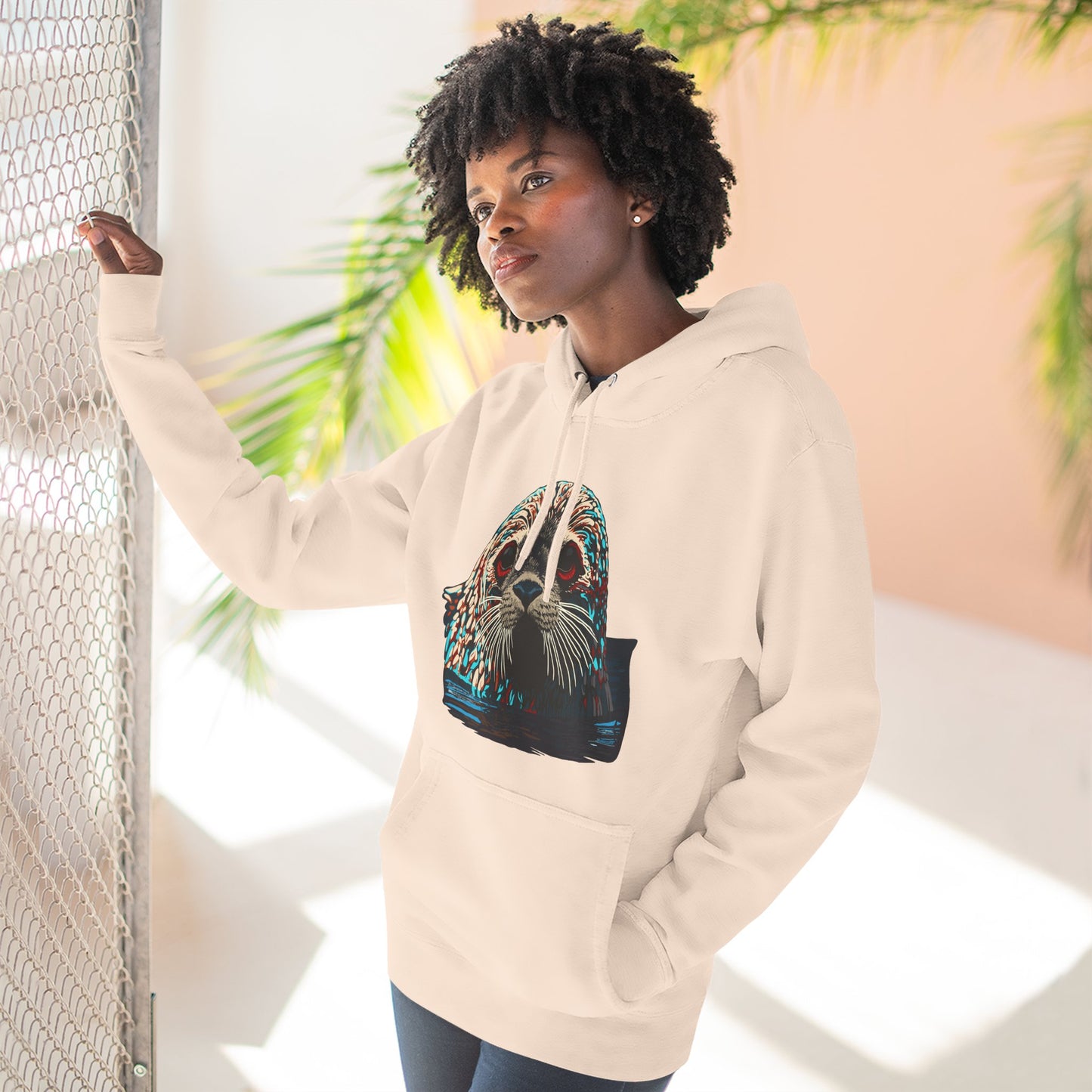 Harbor Seal Icon - Fleece Hoodie