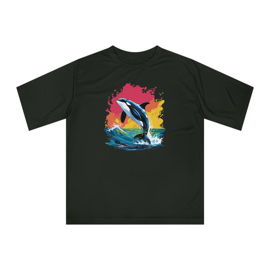 Hand-drawn orca t-shirt — original wildlife art by Kayanna Healy at Neo Native