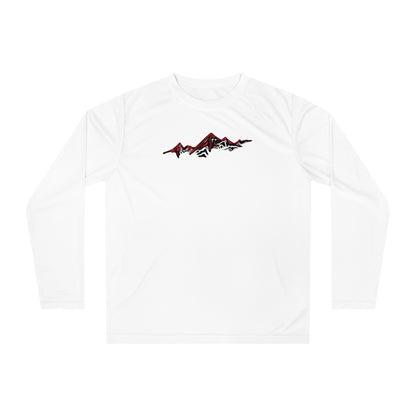 Hand-drawn fire peaks long-sleeve tee — original wildlife art by Kayanna Healy at Neo Native