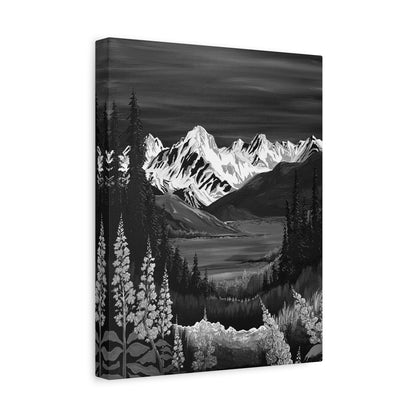 Alpine Fireweed (B&W) Canvas