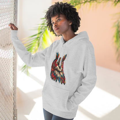 Great Horned Owl Icon - Fleece Hoodie