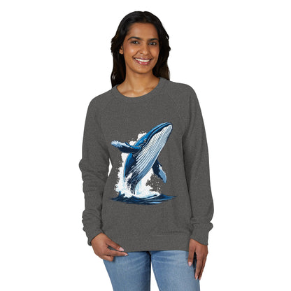 Humpback Whale - French Terry Raglan Crewneck