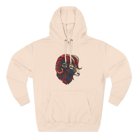 Hand-drawn dall sheep icon hoodie — original wildlife art by Kayanna Healy at Neo Native
