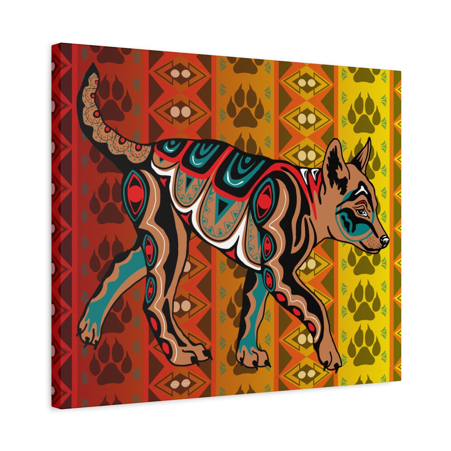 Tan Wolf Pup Canvas