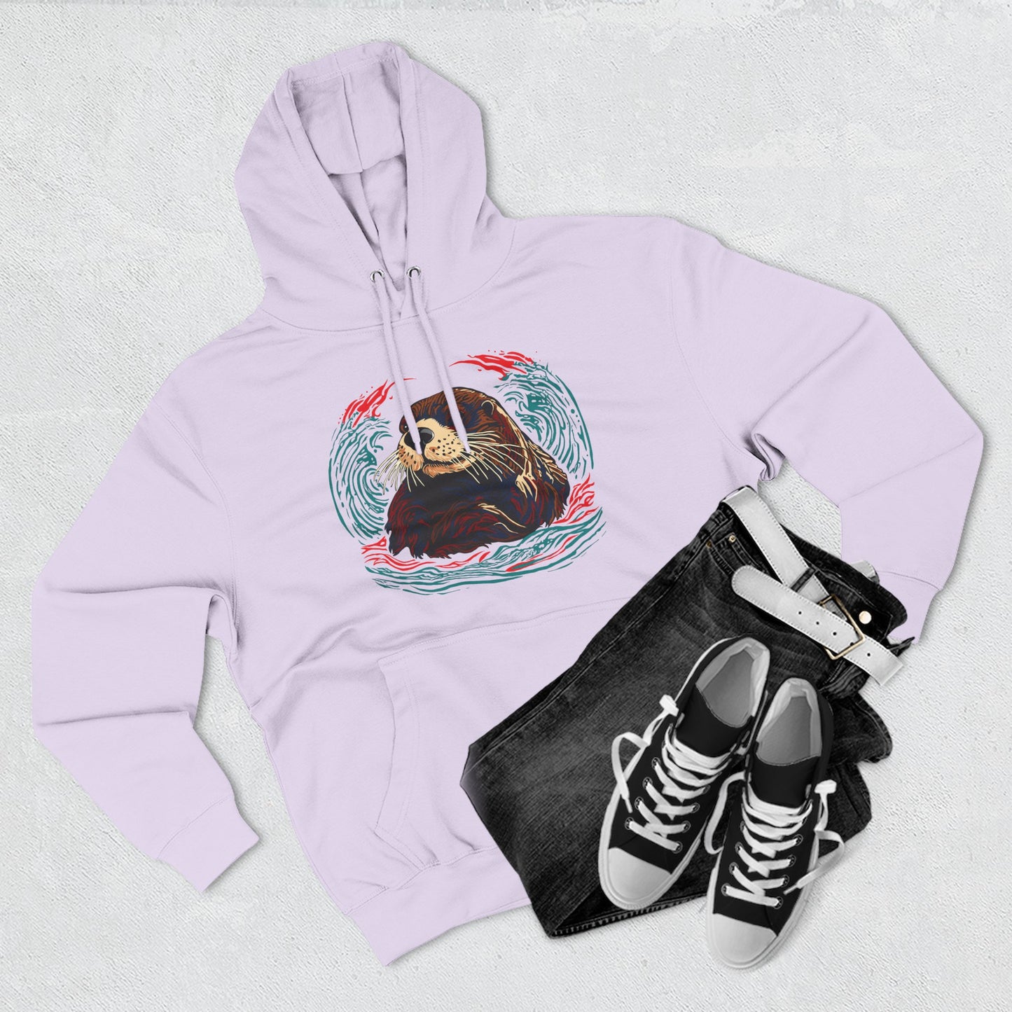 Sea Otter Icon - Fleece Hoodie