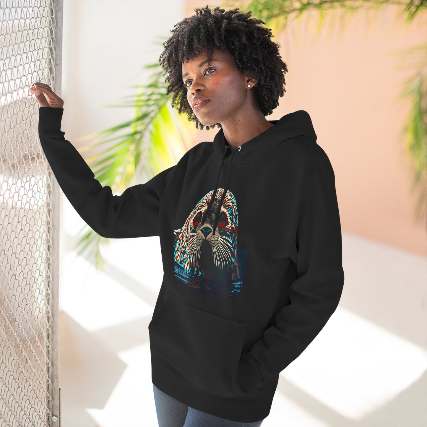 Harbor Seal Icon - Fleece Hoodie