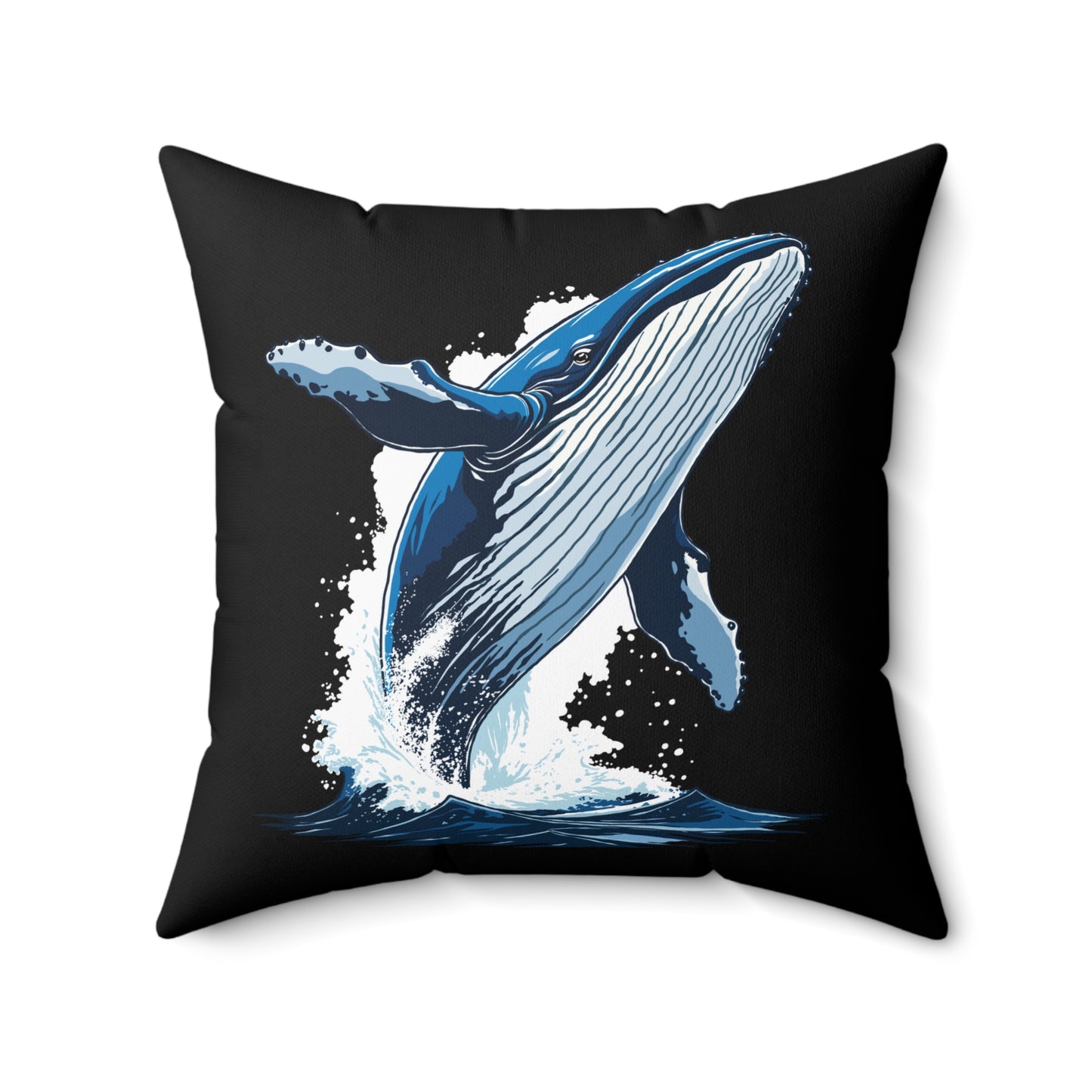 Orca and Humpback Whale - Square Pillow
