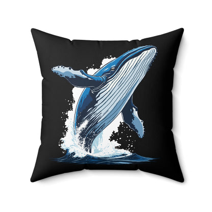 Orca and Humpback Whale - Square Pillow