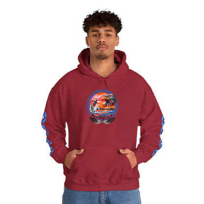 Neo Native brand logo hoodie — Alaska Native owned apparel brand — styled product photo