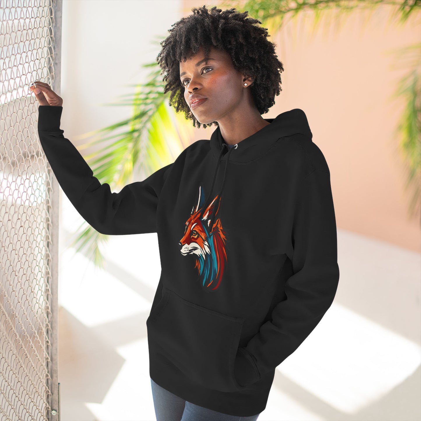 Red Fox Icon - Fleece Hoodie