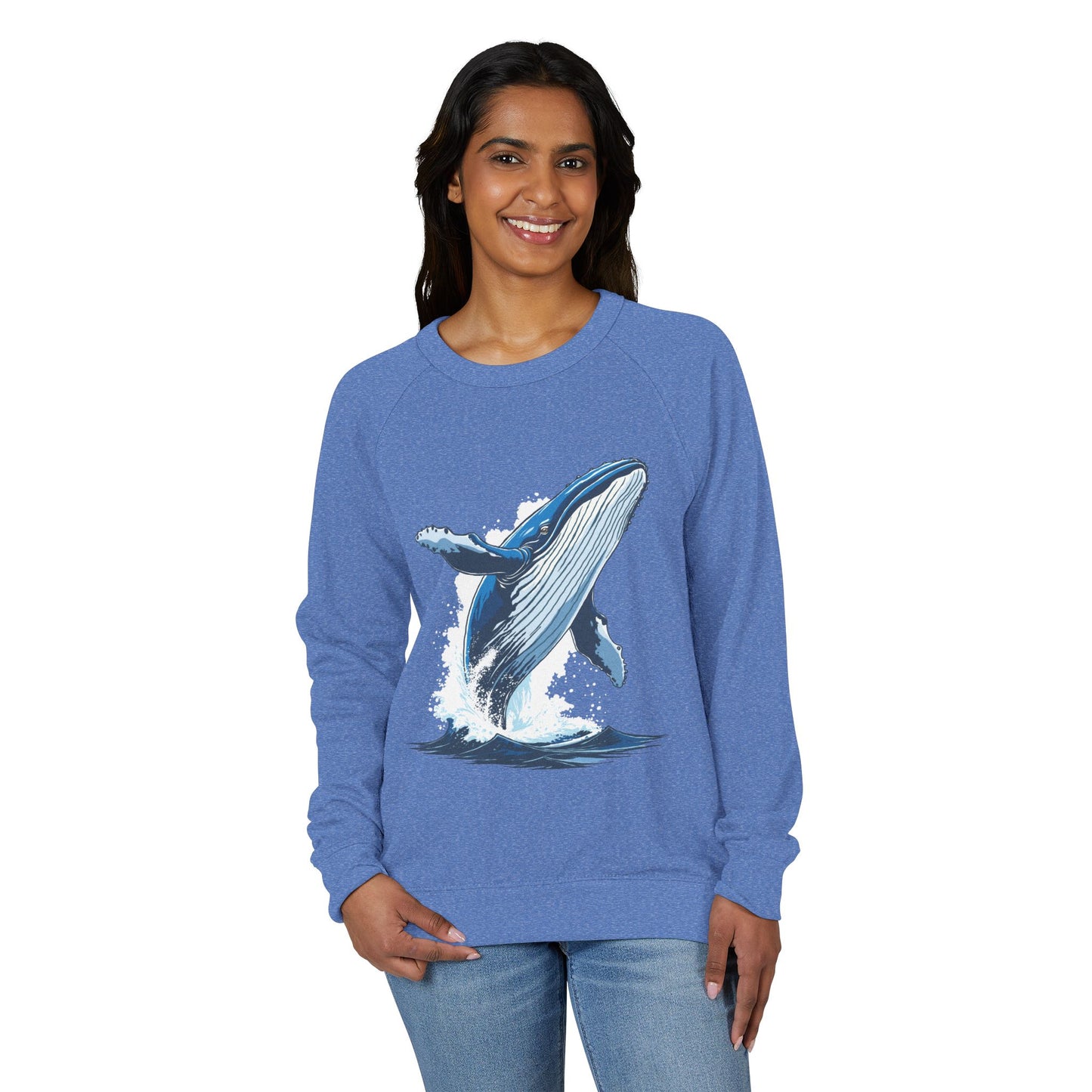 Humpback Whale - French Terry Raglan Crewneck