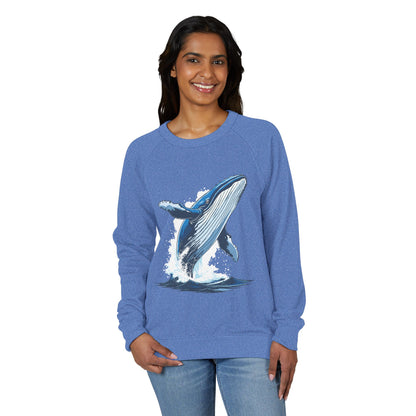 Humpback Whale - French Terry Raglan Crewneck