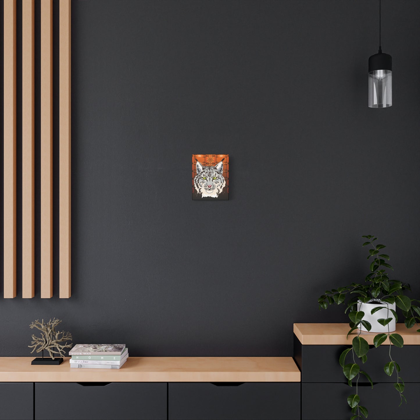 Lynx Portrait (gray) Canvas