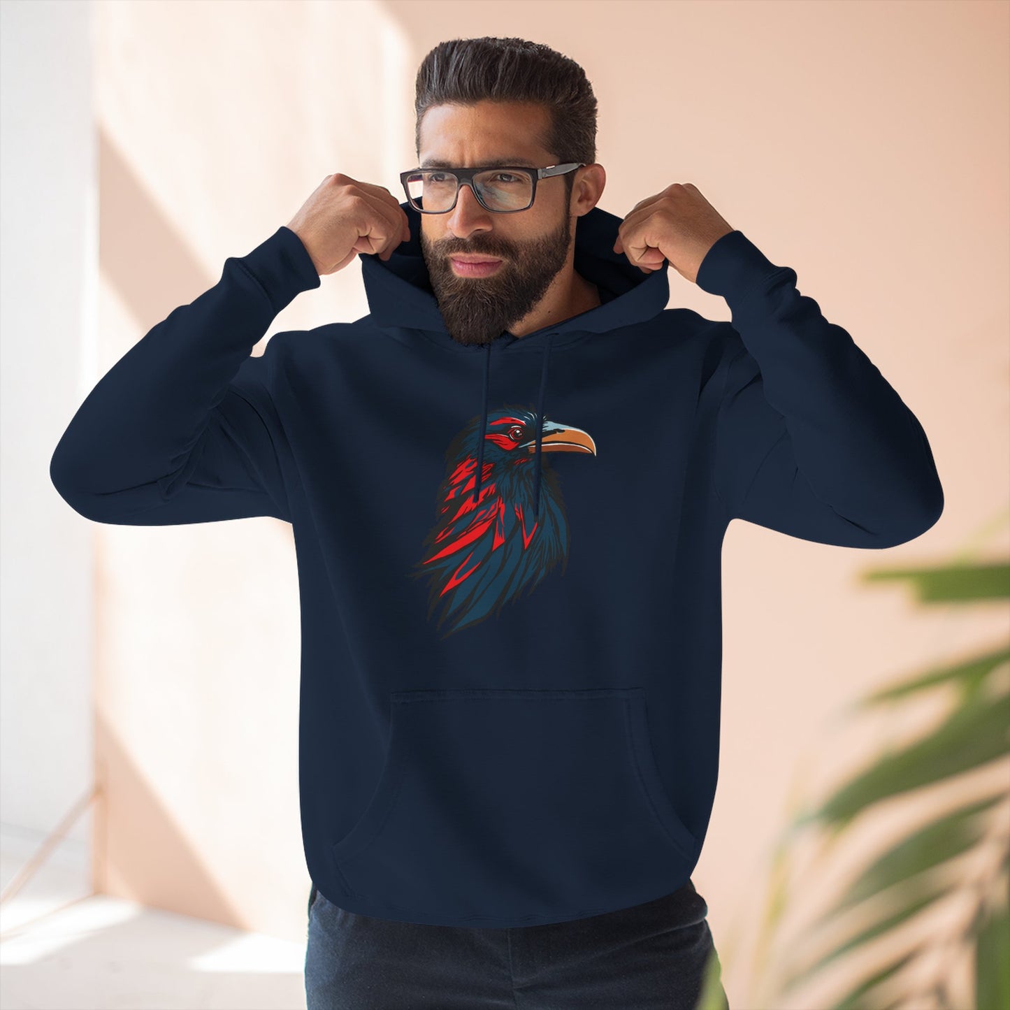 Raven Icon - Fleece Hoodie