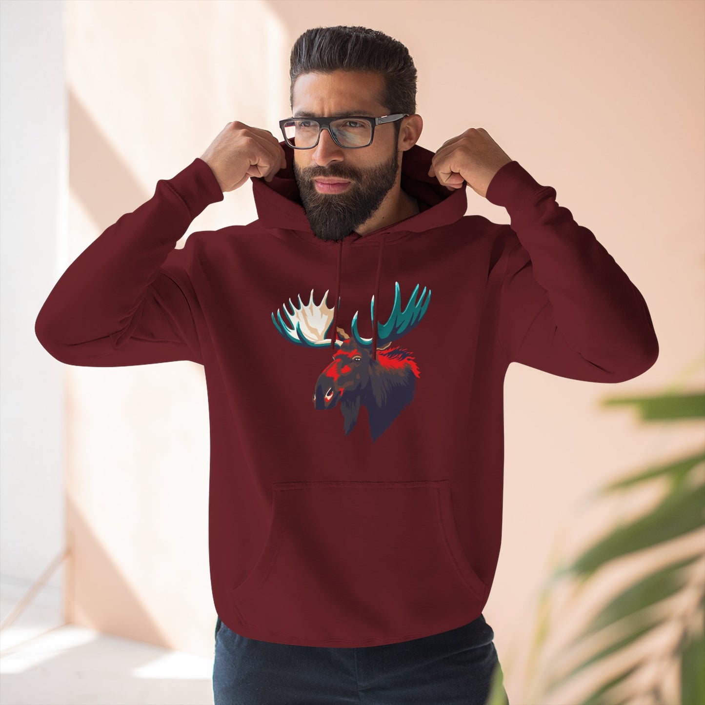 Moose Icon - Fleece Hoodie