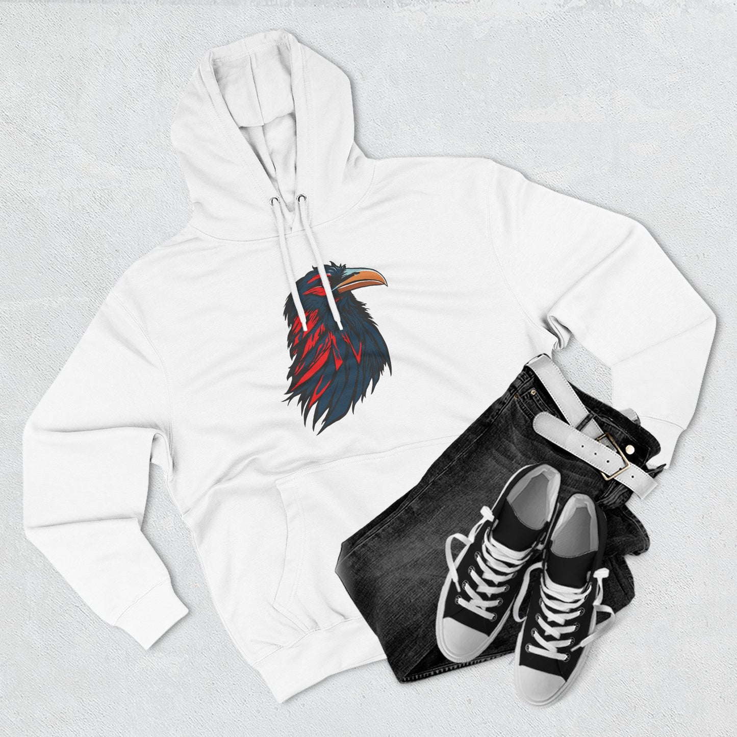 Raven Icon - Fleece Hoodie