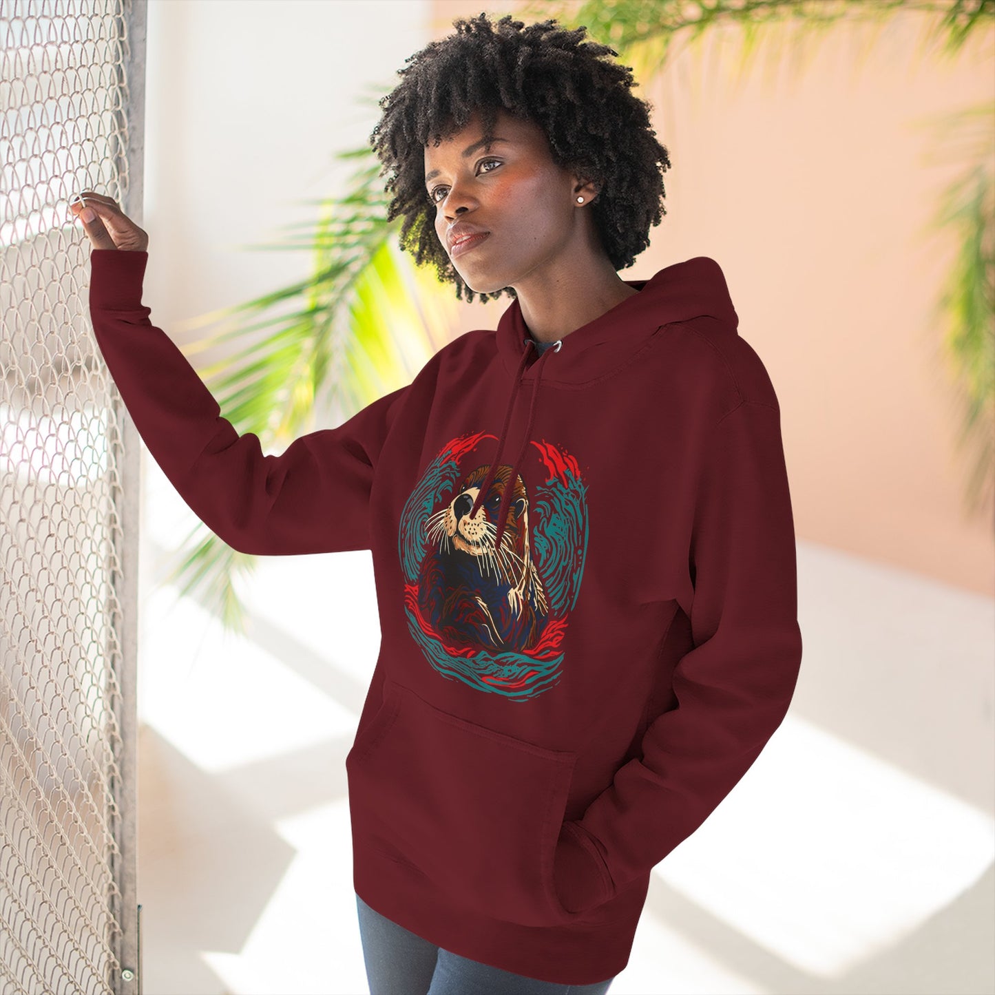 Sea Otter Icon - Fleece Hoodie