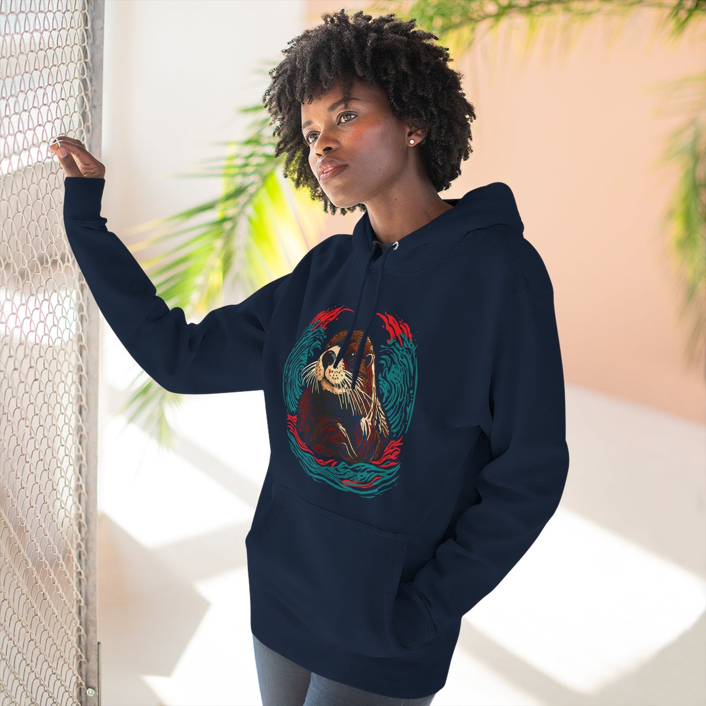 Sea Otter Icon - Fleece Hoodie