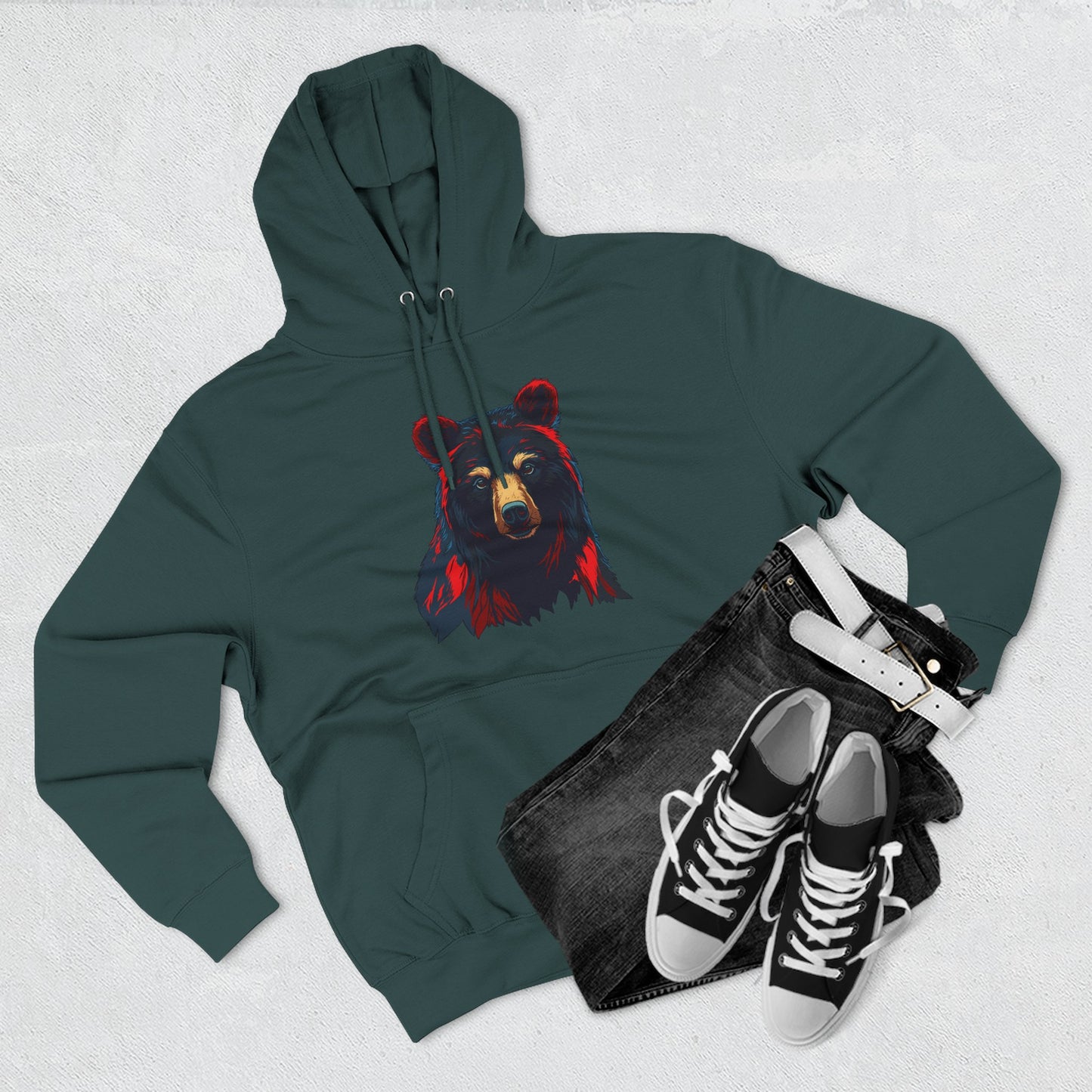 Black Bear Icon - Fleece Hoodie