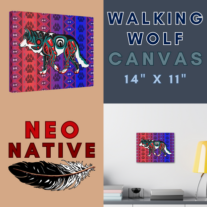 Walking Wolf Canvas