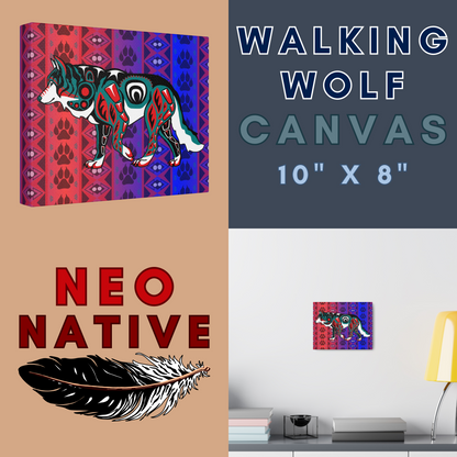 Walking Wolf Canvas