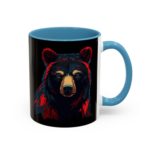 Hand-drawn black bear icon mug — original wildlife art by Kayanna Healy at Neo Native