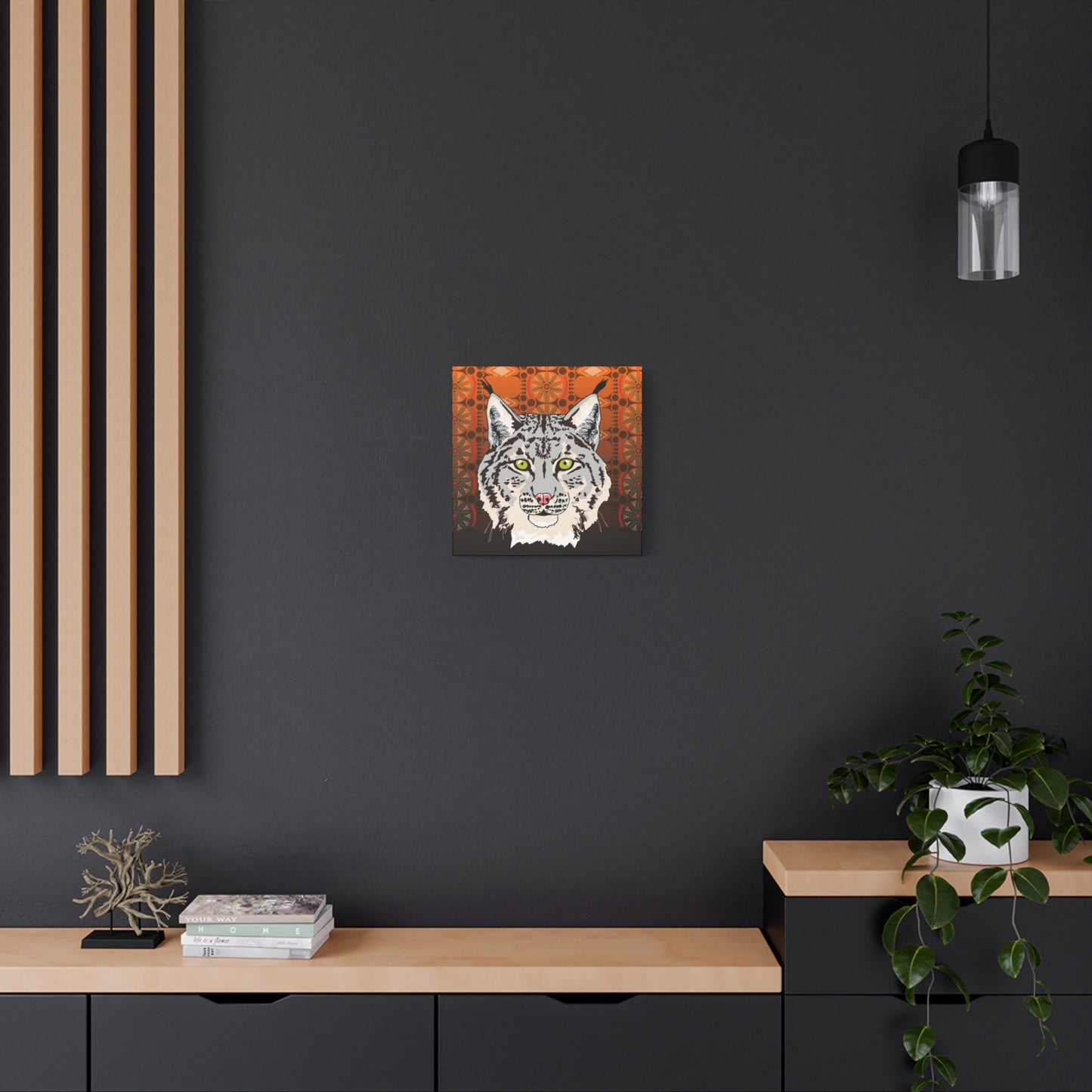 Lynx Portrait (gray) Canvas