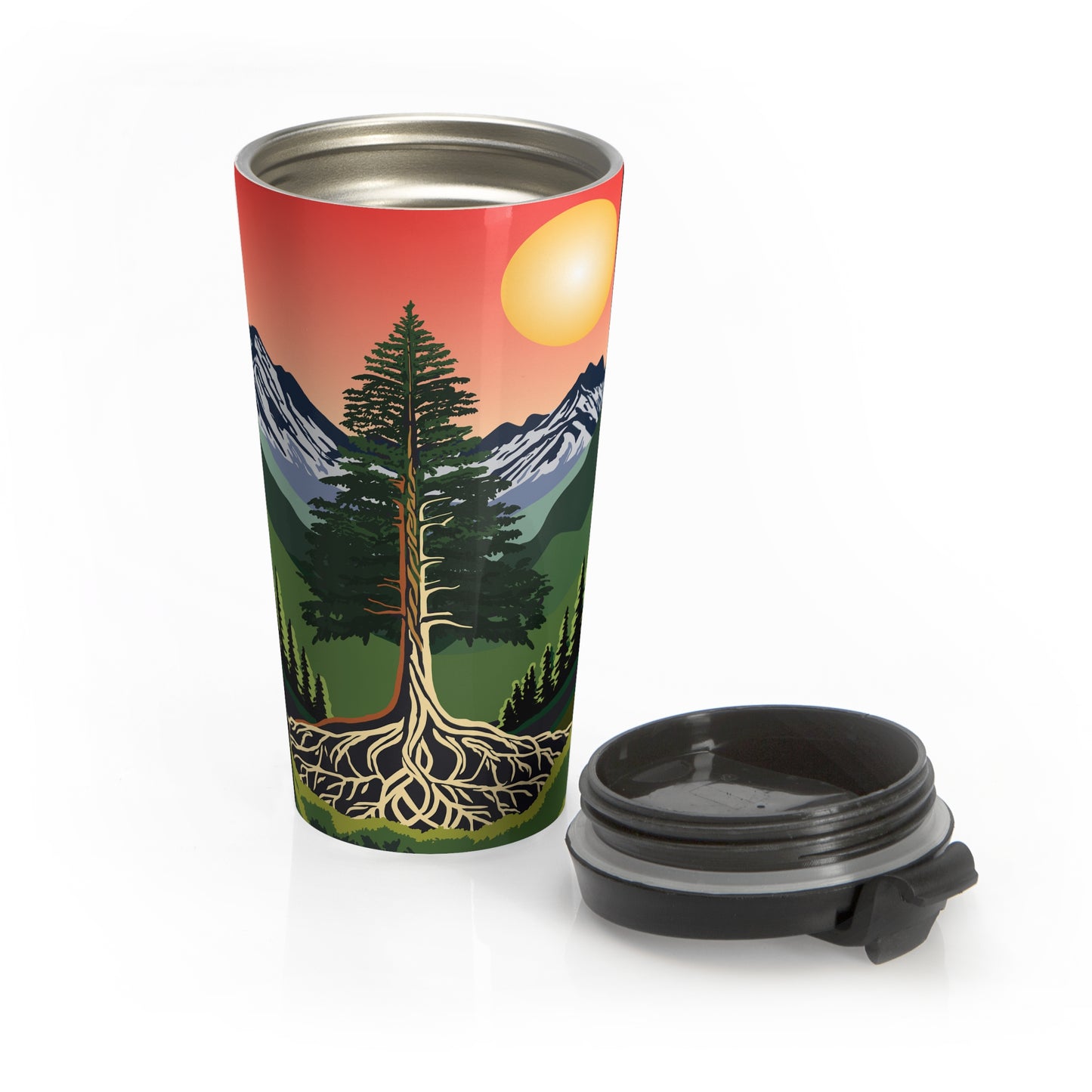 Heritage Spruce Tree Stainless Steel Travel Mug