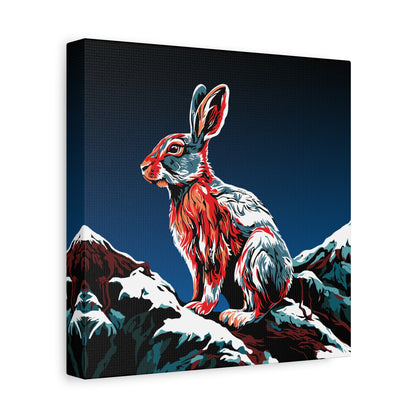 Snowshoe Hare Icon Canvas
